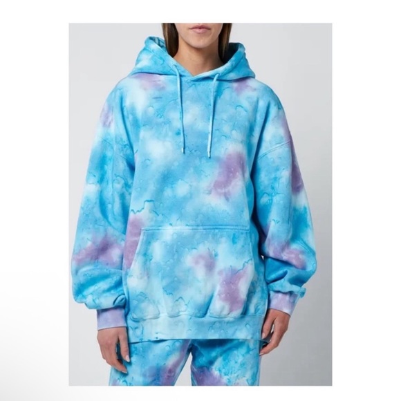 New! La Detresse Blueberry Mystic Tie Dye Hoodie & Jogger Relaxed Fit Set - Picture 3 of 11